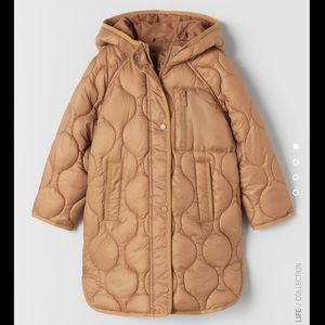 NWT Zara Girls Extra Long Puffer Coat size 13/14